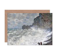 Artery8 Claude Monet Rough Weather At Etretat Fine Art Greeting Card Plus Envelope Blank Inside