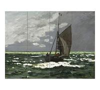 Artery8 Claude Monet Seascape Storm 1866 Painting XL Giant Panel Poster (8 Sections)