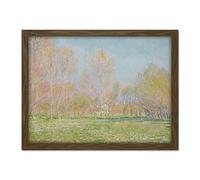 Artery8 Claude Monet Spring In Giverny 1890 Painting Artwork Framed Wall Art Print 18X24 Inch