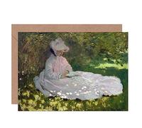 Artery8 Claude Monet Springtime Fine Art Greeting Card Plus Envelope Blank Inside