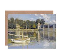 Artery8 Claude Monet The Argenteuil Bridge Fine Art Greeting Card Plus Envelope Blank Inside