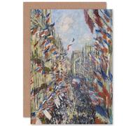 Artery8 Claude Monet The Rue Montorgueil In Paris Fine Art Greeting Card Plus Envelope Blank Inside