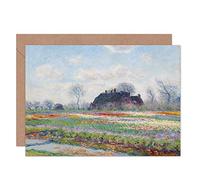 Artery8 Claude Monet Tulip Fields At Sassenheim Painting Fine Art Greeting Card Plus Envelope Blank Inside