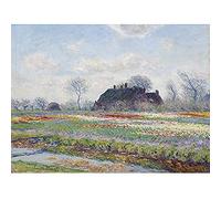 Artery8 Claude Monet Tulip Fields At Sassenheim Painting Unframed Wall Art Print Poster Home Decor Premium