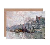 Artery8 Claude Monet View Of The Prins Hendrikkade Fine Art Greeting Card Plus Envelope Blank Inside