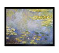Artery8 Claude Monet Water Lilies Home Decor 12x16" Framed Art Print in Blue | Size: W12" x H16" Artery8 Blue W12" x H16"