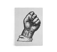 Artery8 Clenched Fist Black & White Drawing Gestel Canvas Wall Art | Size: W18" x H24" Artery8 White W18" x H24"
