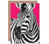 Wee Blue Coo Close up Beasties Zebra Greeting Card With Envelope Inside Premium Quality