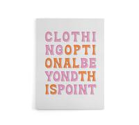 Artery8 Clothing Optional Beyond This Point Simple Fun Canvas Wall Art Print in White | Size: W18" x H24" Artery8 White W18" x H24"