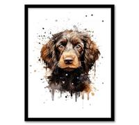 Artery8 Cockapoo Lovers Gift Watercolour Pet Portrait Painting Artwork Artwork Framed Wall Art Print A4