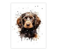 Artery8 Cockapoo Lovers Gift Watercolour Pet Portrait Painting Artwork Extra Large XL Wall Art Poster Print