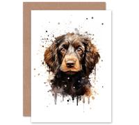 Artery8 Cockapoo Lovers Gift Watercolour Pet Portrait Painting Artwork Greeting Card Artery8 Multicolor