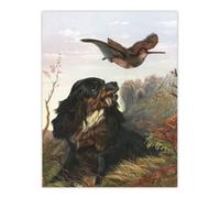 Artery8 Cocker Spaniel Dog And Woodcock Arthur Tait Wall Art Poster Print 12X16"