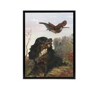 Artery8 Cocker Spaniel Dog & Woodcock Arthur Tait Framed Canvas Wall Art | Size: W24" x H32" Artery8 Multicolor W24" x H32"