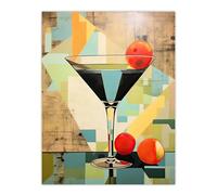 Artery8 Cocktail Drink Abstract Geometric Kitchen Artwork Extra Large XL Wall Art Poster Print