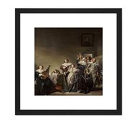 Artery8 Codde Gallant Company 8X8 Inch Square Wooden Framed Wall Art Print Picture with Mount in Black Artery8 Black