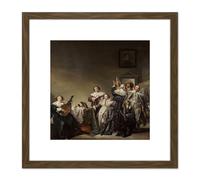 Artery8 Codde Gallant Company 8X8 Inch Square Wooden Framed Wall Art Print Picture with Mount in Brown Artery8 Brown