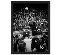 Coleman Rugby Union Line Out New Zealand Photo Artwork Framed Wall Art Print A4 Artery8 Black One Size