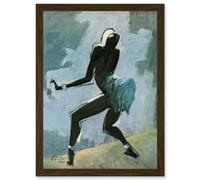 Artery8 Colin Dancer Entertainer Josephine Baker Painting Artwork Framed Wall Art Print A4 in Brown Artery8 Brown