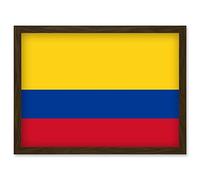Artery8 Colombia National Flag Patriotic Vexillology World Flags Country Region Poster Artwork Framed Wall Art Print A4