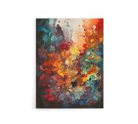 Artery8 Colourful Abstract Coral Reef Canvas Wall Art Print | Size: W18" x H24" Artery8 Multicolor W18" x H24"