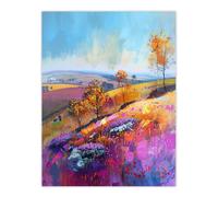 Artery8 Colourful Autumn Otley Chevin Yorkshire Landscape Living Room Large Wall Art Poster Print Thick Paper 18X24 Inch