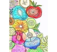 Artery8 Colourful Fruits Vegetables Watercolour Painting Premium Wall Art Canvas Print 18X24 Inch