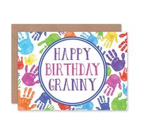 Artery8 Colourful Hand Paint Prints Granny Birthday Card Artery8 Multicolor