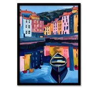 Artery8 Colourful Staithes North Yorkshire Seaside Boat Framed Art Print | Size: A4 Artery8 Multicolor A4
