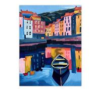 Artery8 Colourful Staithes North Yorkshire Seaside Boat Living Room Large Wall Art Poster Print Thick Paper 18X24 Inch