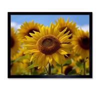 Artery8 Composition Flower Sunflower Yellow Petal Macro Framed Wall Art Print