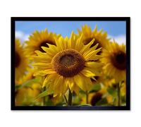 Artery8 Composition Flower Sunflower Yellow Petal Macro Framed Wall Art Print | Size: W12" x H16" Artery8 Yellow W12" x H16"