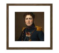 Artery8 Comte Henri Amedee Mercure De Turennedaynac Painting 8X8 Inch Square Wooden Framed Wall Art Print Picture with Mount in Brown Artery8 Brown