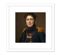 Artery8 Comte Henri Amedee Mercure De Turennedaynac Painting 8X8 Inch Square Wooden Framed Wall Art Print Picture with Mount in White Artery8 White