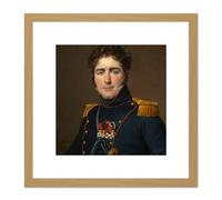 Artery8 Comte Henri Amedee Mercure De Turennedaynac Painting 8X8 Inch Square Wooden Framed Wall Art Print Picture with Mount in Light Oak Artery8 Light Oak