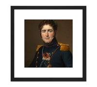 Artery8 Comte Henri Amedee Mercure De Turennedaynac Painting 8X8 Inch Square Wooden Framed Wall Art Print Picture with Mount in Black Artery8 Black