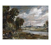 Artery8 Constable Salisbury Cathedral From River Nadder Painting Premium Wall Art Canvas Print 18X24 Inch
