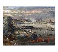 Artery8 Constable Sketch Opening Waterloo Bridge Whitehall Painting Premium Wall Art Canvas Print 18X24 Inch