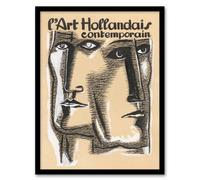Artery8 Contemporary Dutch Art Book Cover Leo Gestel Framed Wall Art Print in Beige | Size: W12" x H16" Artery8 Beige W12" x H16"