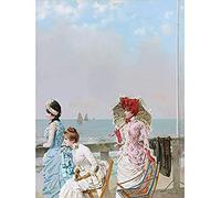 Artery8 Corcos Midday Sea Women Beach Painting Unframed Wall Art Print Poster Home Decor Premium