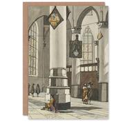 Artery8 Cornelis Ploos van Amstel Gothic Church Interior Personalised Art Greeting Card