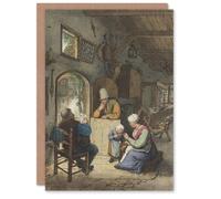 Artery8 Cornelis Ploos van Amstel Newspaper Reader Blank Art Greeting Card