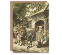 Artery8 Cornelis Ploos van Amstel Violin Player At An Inn Blank Art Greeting Card