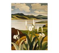 Artery8 Cornish Coastal Flowers Cornwall Landscape Living Room Extra Large XL Wall Art Poster Print
