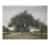 Artery8 Corot Apple Trees In A Field C1865 Painting Large XL Wall Art Canvas Print