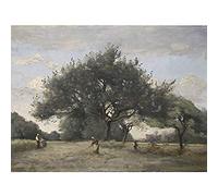 Artery8 Corot Apple Trees In A Field C1865 Painting Unframed Wall Art Print Poster Home Decor Premium