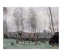 Artery8 Corot Washerwomen In A Willow Grove Painting Unframed Wall Art Print Poster Home Decor Premium