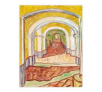 Artery8 Corridor in the Asylum Large Wall Art Poster Print 18X24 Inch Artwork By Van Gogh : Interior Asylum Scene Suited For Study Or Hallway Conveying Emotion Light And Expressive Solitude