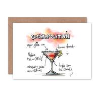 Artery8 Cosmopolitan Cocktail Drink Friendship Card Artery8 Multicolor