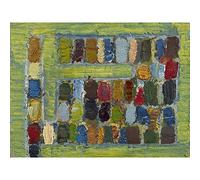 Artery8 Coulon 1970 Composition 3 Abstract Painting Premium Wall Art Canvas Print 18X24 Inch